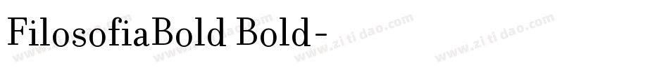 FilosofiaBold Bold字体转换
